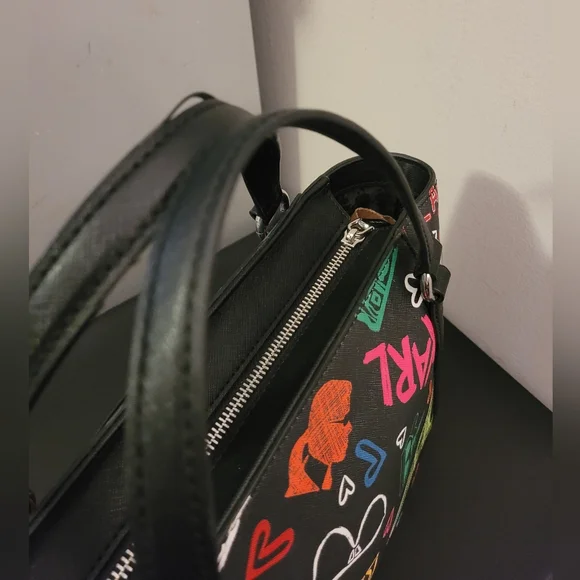 Karl Lagerfeld Adele Paris graffiti satchel - Picture 10 of 10